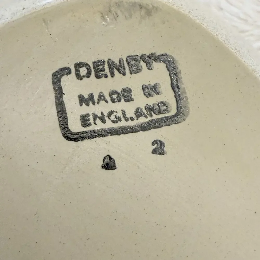 RARE Denby Potters Wheel Divided Vegetable Bowl 12